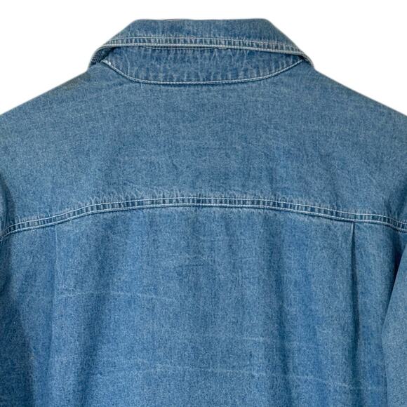 Levis Chore Jacket Flannel Lined Blue Denim Shacket Barn Coat M Workwear Grunge - Picture 3 of 16